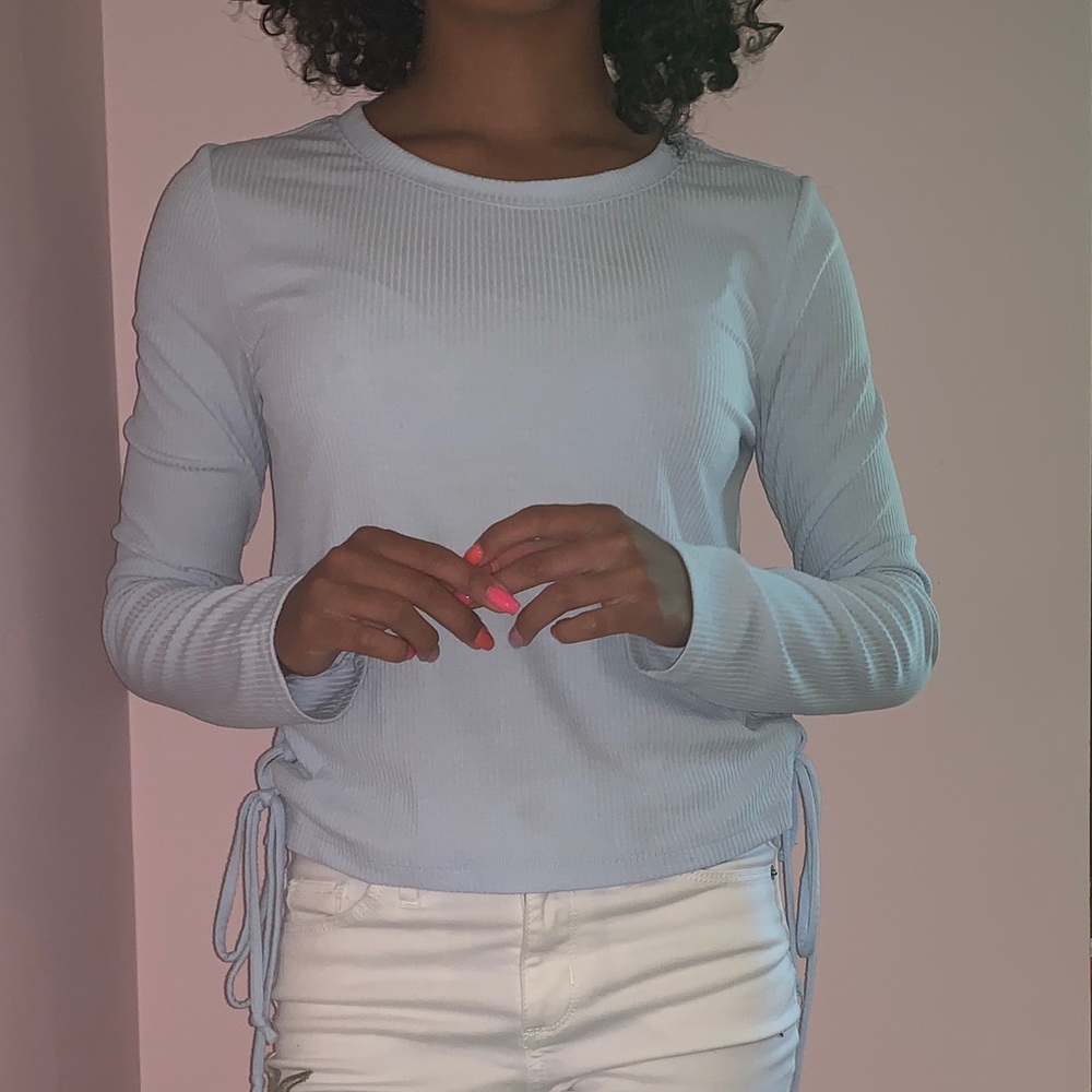 Me to We for Pacsun Baby Blue Long Sleeved Top
